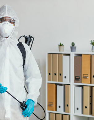 Professional pest technician with sprayer equipment – Angel City Pests