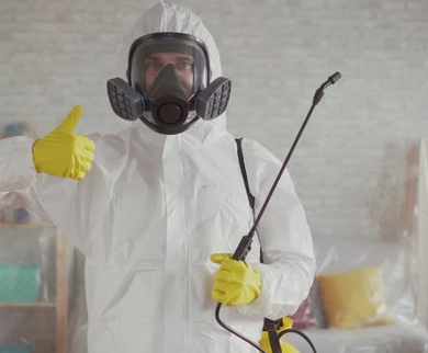 Professional pest technician giving thumbs up after service – Angel City Pests